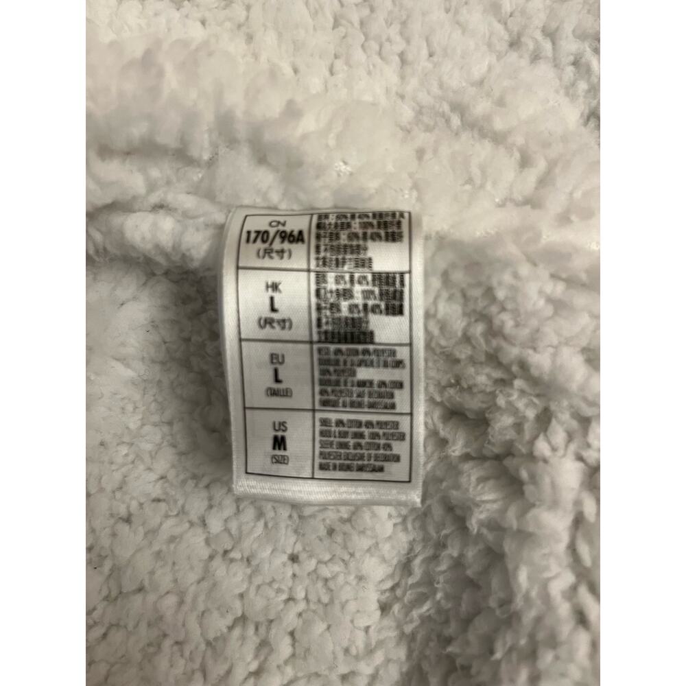 Disney Women's Gray Zip Up Hoodie Jacket Size M Mickey Mouse Theme Sherpa lined - Picture 7 of 8